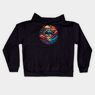 Psychedelic eye Kids Hoodie